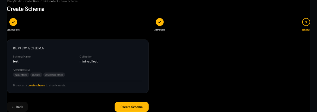 Review and create schema